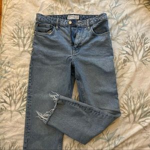 Top shop straight leg cropped jeans